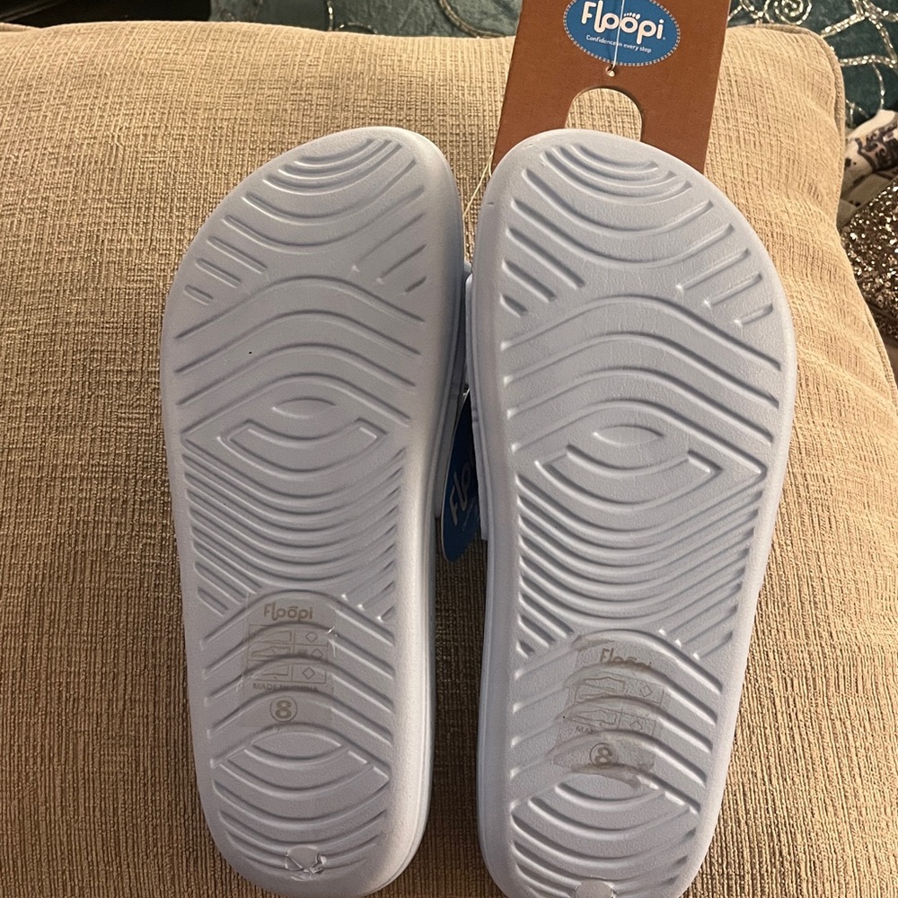 Floopi Light Blue Slide Sandals - Picture 3 of 7